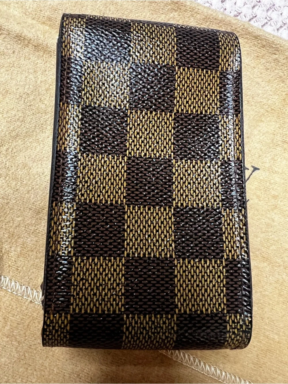 Louis Vuitton Canvas Damier Ebene Cigarette Case with Dustbag
